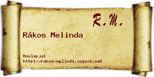 Rákos Melinda névjegykártya